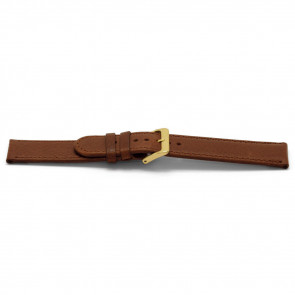 Correa de reloj D401G Cuero Marrón 14mm + costura marrón